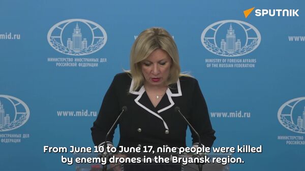 Woman killed by Ukrainian drone strike on bus full of children was pregnant - Russian MFA - Sputnik Africa