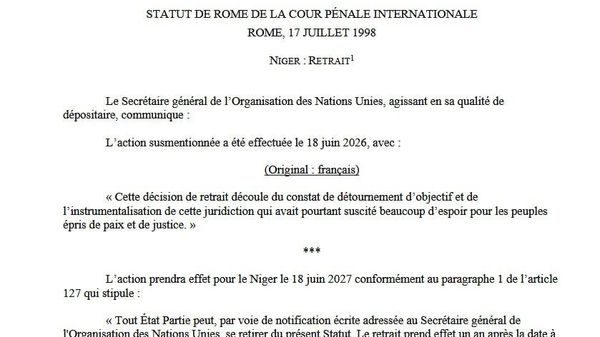 Le Niger dépose officiellement sa demande de retrait de la CPI - Sputnik Afrique