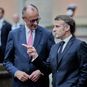 Le chancelier allemand Friedrich Merz accueille le Président français Emmanuel Macron à Berlin, en Allemagne, le 23 juillet 2025 - Sputnik Afrique