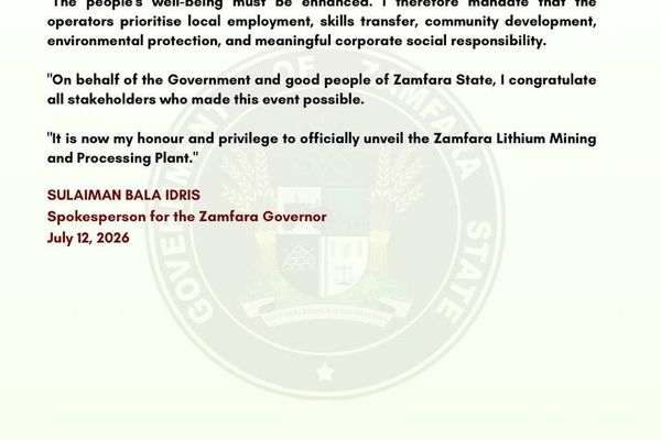 Nigeria's Zamfara State Unveils $200M Lithium Processing Plant to Drive Industrial Growth: Statement - Sputnik Africa