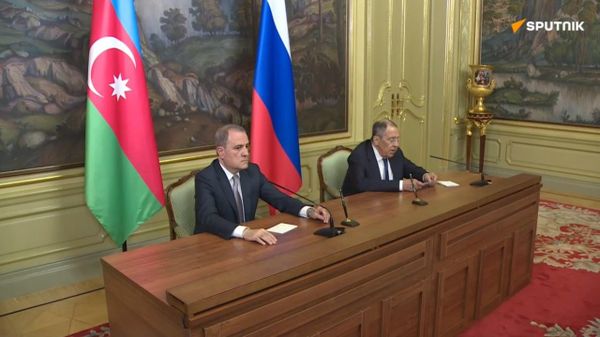 Conférence de presse conjointe de Sergueï Lavrov avec son homologue azerbaïdjanais - Sputnik Afrique