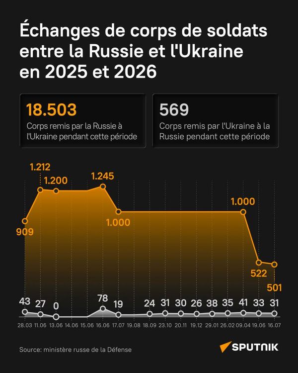 Échanges de corps de soldats entre Moscou et Kiev en 2025-2026 - Sputnik Afrique