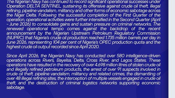 Nigerian Navy Crushes Oil Theft Across Niger Delta as Nation Exceeds OPEC Production Quota: Statement - Sputnik Africa