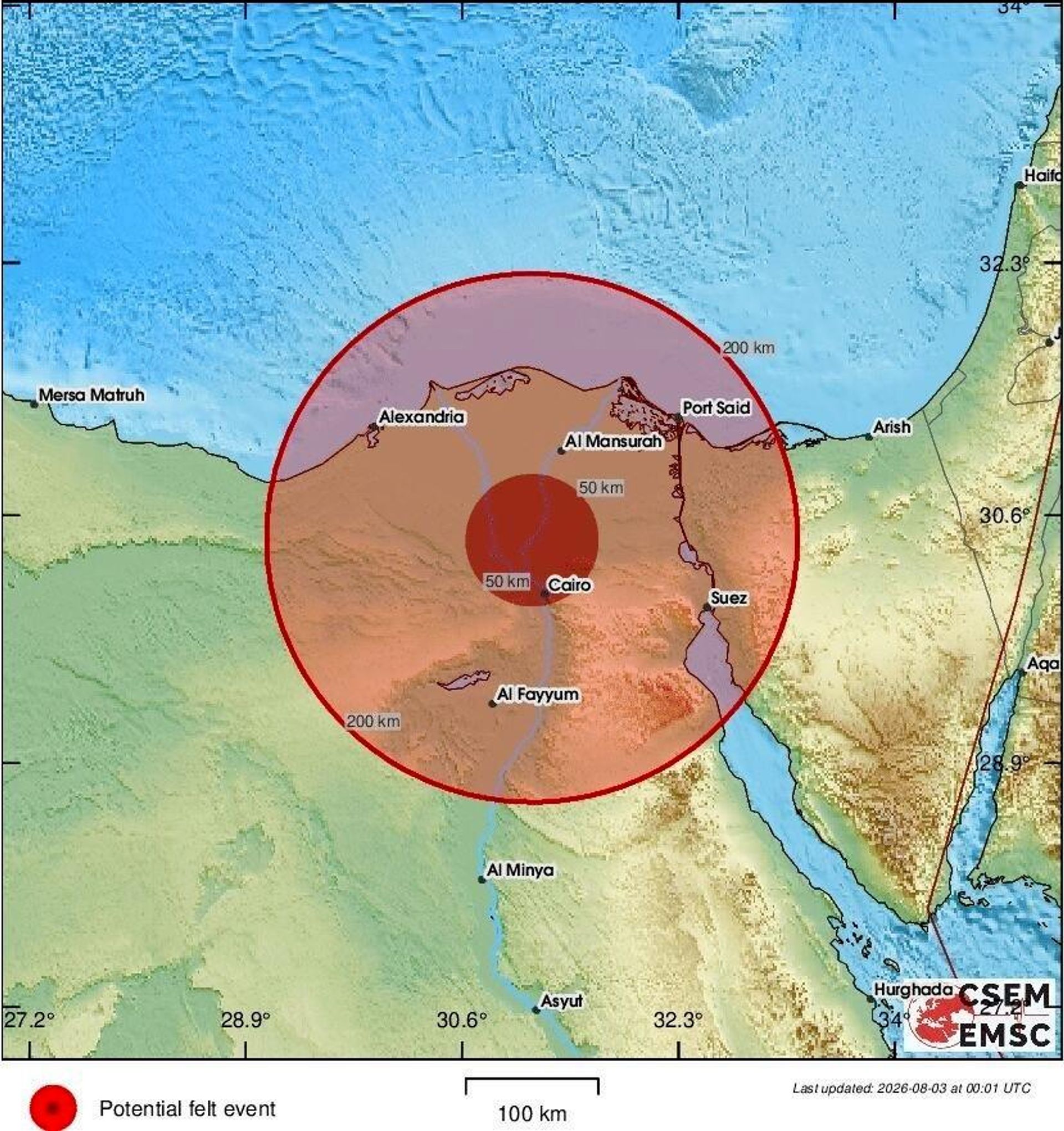 Egypt’s Cairo Shaken by 5 - Sputnik Africa, 1920, 03.08.2026