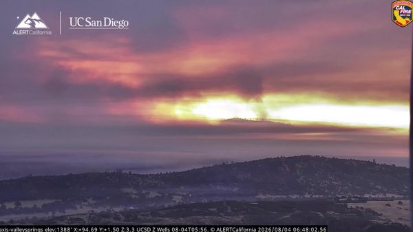 ▶ Un feu de forêt en mouvement: ce timelapse montre sa progression fulgurante en Californie - Sputnik Afrique
