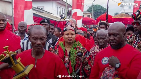 Le peuple Ga du Ghana célèbre la fête de l'Homowo à Accra - Sputnik Afrique