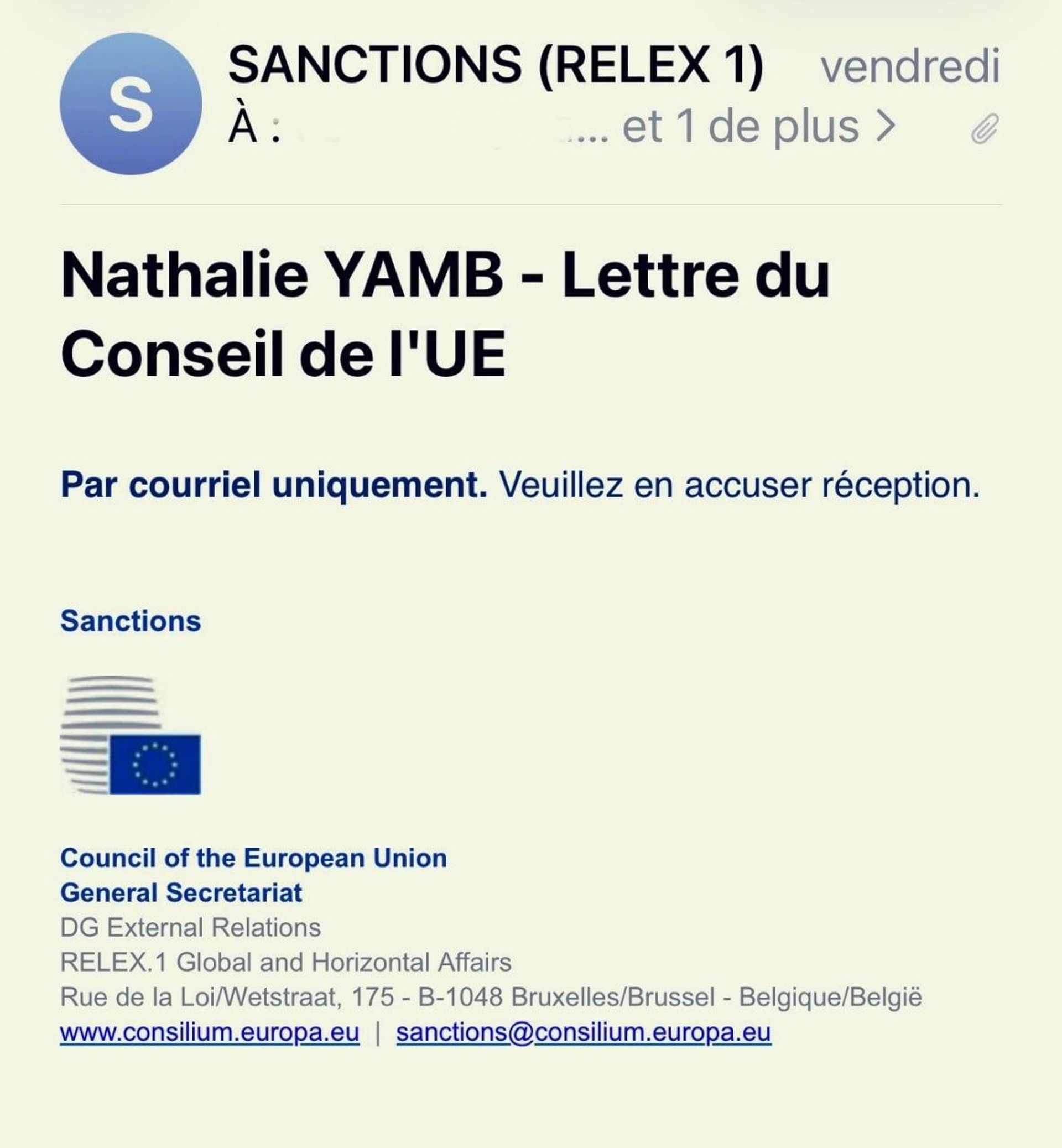 L'UE reconduit d'un an les sanctions contre la panafricaniste Nathalie Yamb - Sputnik Afrique, 1920, 12.08.2026