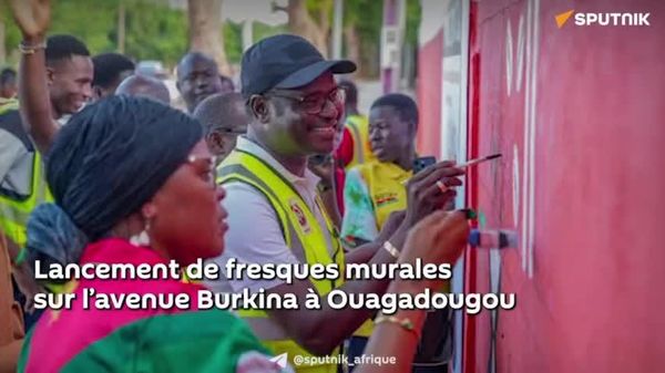 Lancement de fresques murales sur l’avenue Burkina à Ouagadougou - Sputnik Afrique