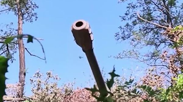 Russian Msta-S Howitzer Destroys Ukrainian Drone Control Post - Sputnik Africa