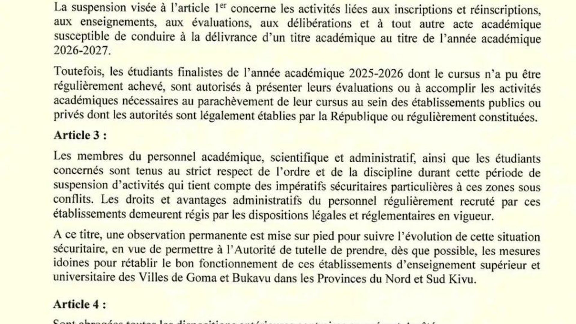 RDC: 11 universités suspendues dans l'est rebelle RDC: 11 universités suspendues dans l'est rebelle - Sputnik Afrique, 1920, 26.08.2026