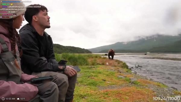 Un ours motivé + un saumon = le pire (ou le meilleur) moment de ton stream - Sputnik Afrique