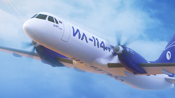 Le nouvel avion turbopropulseur russe Iliouchine Il-114-300 - Sputnik Afrique