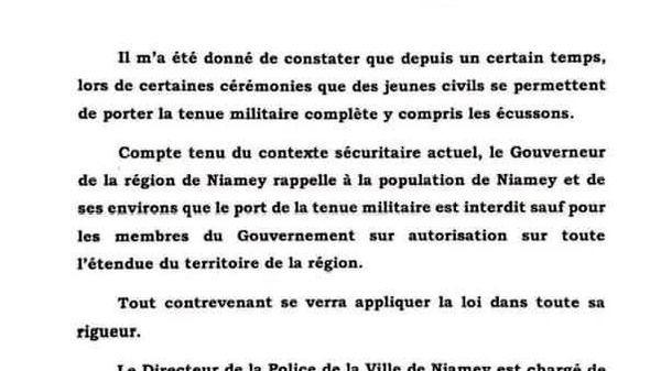 Le port de l’uniforme militaire désormais interdit aux civils dans la capitale du Niger - Sputnik Afrique