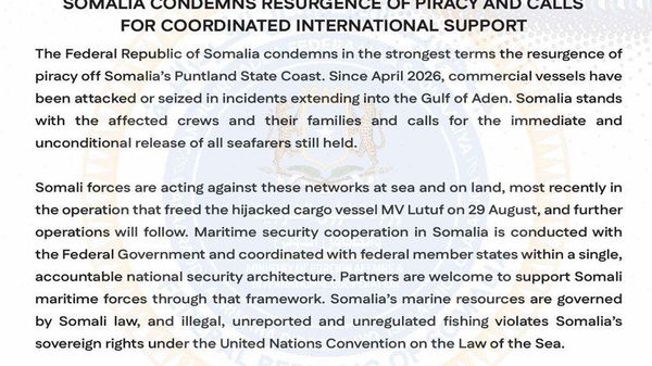 Somalia Condemns Resurgence of Piracy Along Its Coast, Calls for Global Support: MFA - Sputnik Africa
