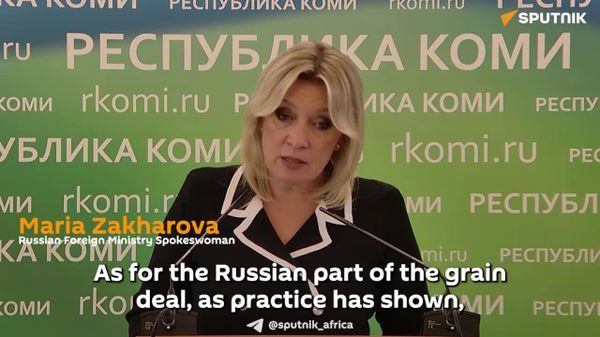 Black Sea Grain Deal Served Only to Enrich Western Corporations: Russian MFA's Spox - Sputnik Africa
