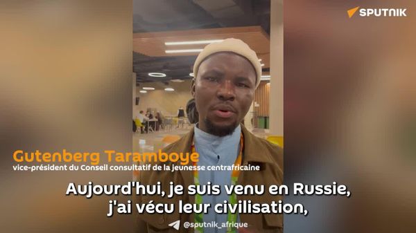 Promotion d'un monde multipolaire, charme de la culture russe: un militant centrafricain s'exprime sur le Festival mondial de la jeunesse - Sputnik Afrique