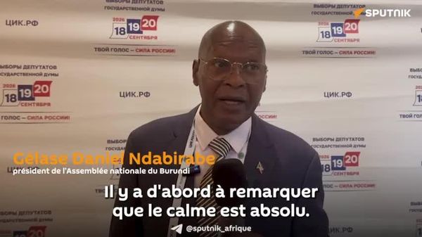 La transparence est là: le président de l'Assemblée du Burundi observe les élections à la Douma d'État - Sputnik Afrique