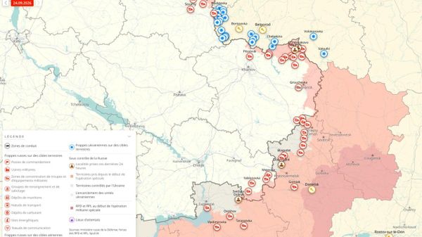 Situation dans la zone de l'opération militaire spéciale russe au 24 septembre - Sputnik Afrique