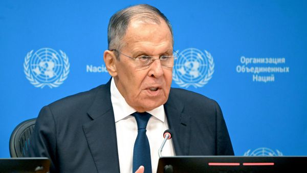 Russian Foreign Minister Sergey Lavrov speaking to the press on the sidelines of the 81st session of the UN General Assembly in New York. - Sputnik Africa
