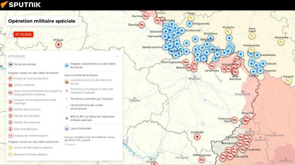 Situation dans la zone de l'opération militaire spéciale russe au 7 octobre - Sputnik Afrique