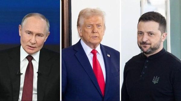 Poutine, Trump et Zelensky Poutine, Trump et Zelensky - Sputnik Afrique
