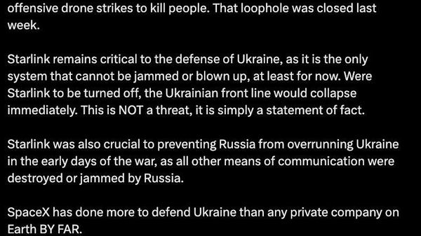 Ukrainian Army Violated Terms of Use for Starlink by Employing System for Offensive Drone Strikes; This 'Loophole' Was Closed Last Week: Elon Musk - Sputnik Africa