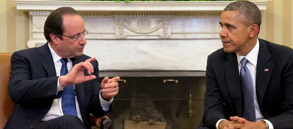 French President Francois Hollande (left) and US President Barack Obama - Sputnik Afrique