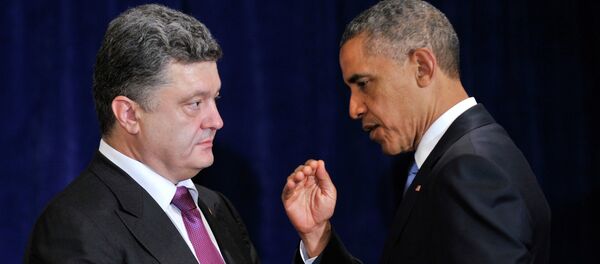 Obama et Porochenko - Sputnik Afrique