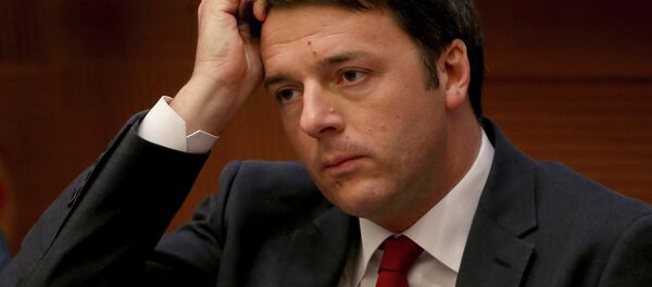 Premier ministre d'Italie Matteo Renzi Premier ministre d'Italie Matteo Renzi - Sputnik Afrique