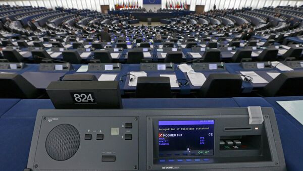 A general view shows the plenary room of the European Parliament - Sputnik Afrique