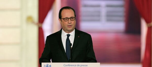 French President Francois Hollande attends a news conference at the Elysee Palace in Paris February 5, 2015 - Sputnik Afrique