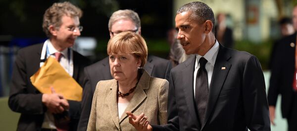 President Obama and Chancellor Merkel at the G20 Summit in November. - Sputnik Afrique