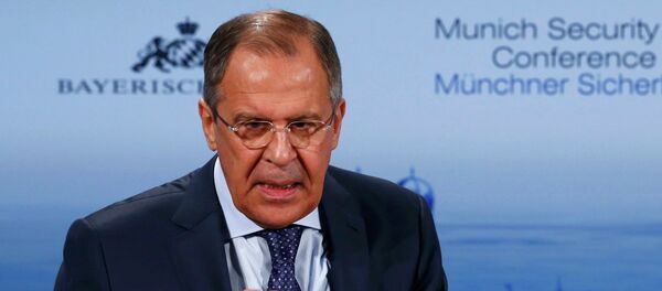 Russian Foreign Minister Sergei Lavrov addresses during the 51st Munich Security Conference at the 'Bayerischer Hof' hotel in Munich February 7, 2015 - Sputnik Afrique