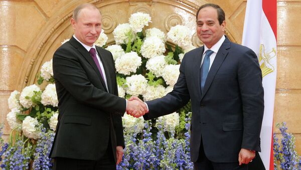 Le président russe Vladimir Poutine et le président égyptien Abdel Fattah al-Sissi, février 2015 - Sputnik Afrique