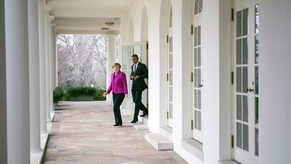 Barack Obama et Angela Merkel - Sputnik Afrique