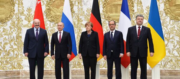 Переговоры лидеров России, Германии, Франции и Украины в Минске - Sputnik Afrique