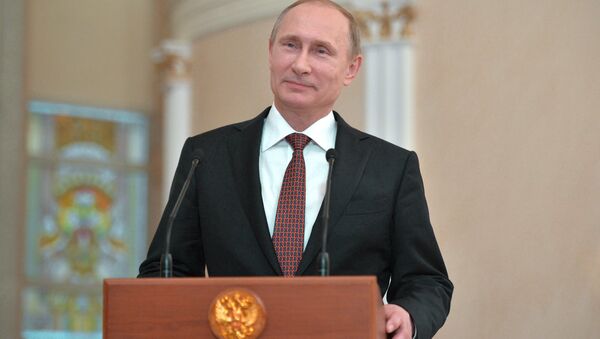 Пресс-конференция президента РФ В. Путина по итогам переговоров в Минске - Sputnik Afrique