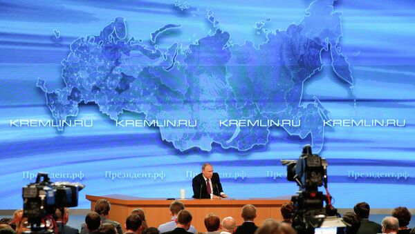 Russian President Vladimir Putin attends his annual end-of-year news conference in Moscow - Sputnik Afrique