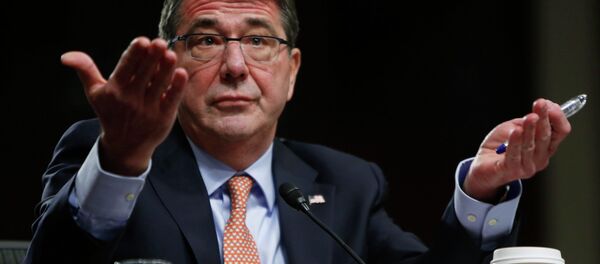 Ashton Carter, U.S. President Barack Obama's nominee to be secretary of defense, testifies before a Senate Armed Services Committee confirmation hearing on Capitol Hill in Washington, in this February 4, 2015 file photo - Sputnik Afrique