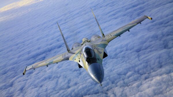 Российский реактивный сверхманевренный многоцелевой истребитель Су-35 - Sputnik Afrique