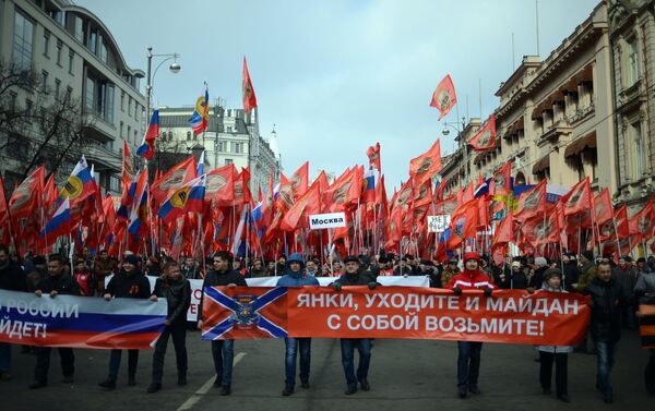 Manifestation organisée au centre de Moscou par le mouvement AntiMaïdan - Sputnik Afrique