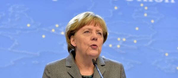 Germany's Chancellor Angela Merkel addresses a news conference after an European Union leaders summit in Brussels - Sputnik Afrique