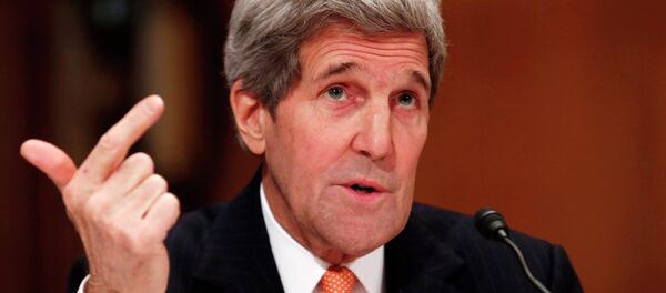 U.S. Secretary of State John Kerry testifies at a Senate Appropriations State, Foreign Operations and Related Programs Subcommittee hearing on review FY2016 funding request and budget justification for the State Department on Capitol Hill in Washington February 24, 2015. - Sputnik Afrique