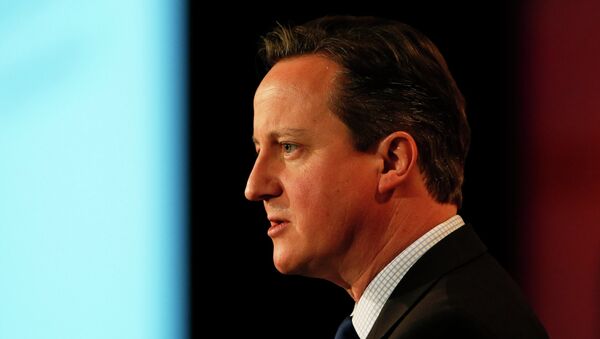 Britain's Prime Minister David Cameron speaks at the British Chambers of Commerce annual meeting in central London February 10, 2015 - Sputnik Afrique