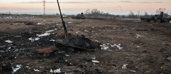 Ситация в поселке Логвиново на Донбассе - Sputnik Afrique