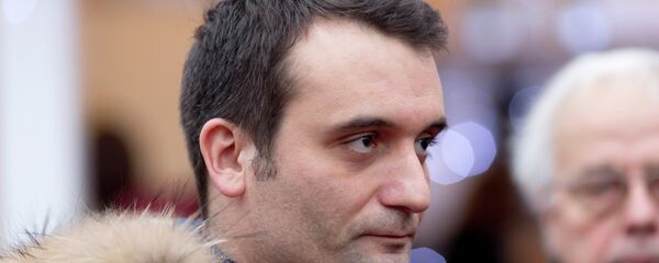 French far-right Front National (FN) party's vice-president and member of the European Parliament, Florian Philippot - Sputnik Afrique