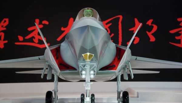 Chinese J-31 stealth fighter of AVIC is pictured at the Airshow China 2014 in Zhuhai - Sputnik Afrique