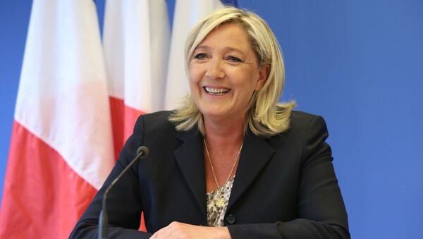 PRESS CONFERENCE GIVEN BY MARINE LE PEN AT THE 'FRONT NATIONAL' HEADQUARTERs. - Sputnik Afrique