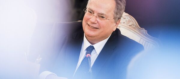 Встреча глав МИД РФ и Греции С.Лаврова и Н.Кодиаса - Sputnik Afrique