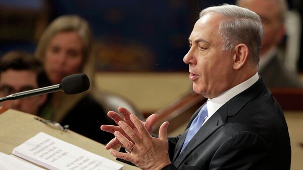 Israeli Prime Minister Benjamin Netanyahu addresses a joint meeting of the U.S. Congress at the Capitol in Washington March 3, 2015. - Sputnik Afrique